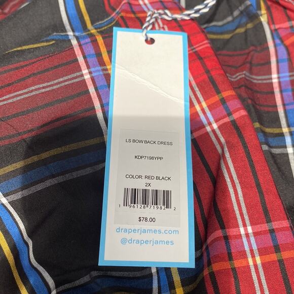 DRAPER JAMES RSVP LONG SLEEVE TIERED BOW BACK DRESS - Picture 6 of 8